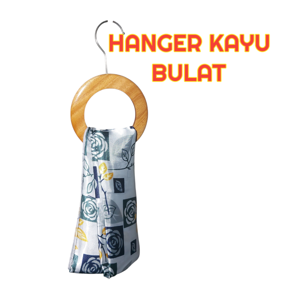 Hanger Kayu Bulat - Hanger Hijab