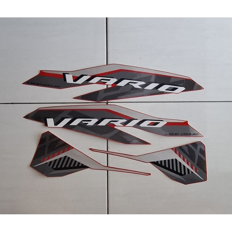 Sticker / Striping / Lis body motor Honda Vario 125 2022/2023 CBS ISS Merah ORIGINAL/ASLI
