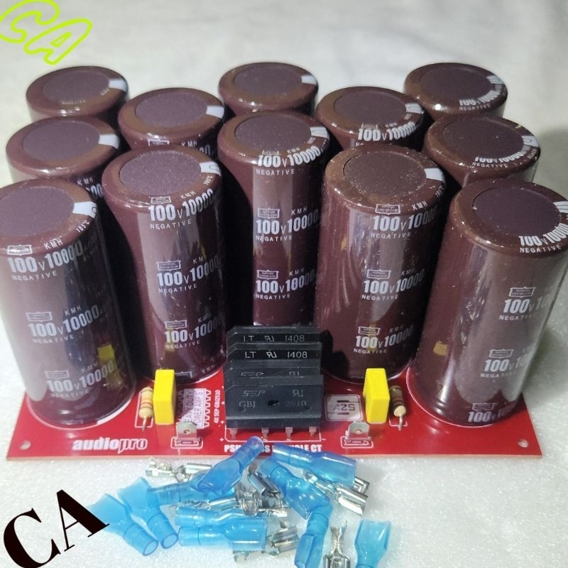 KIT PSU 12 ELCO NIPPON 10000uf 100V CLASS H SINGLE CT KOMPLIT