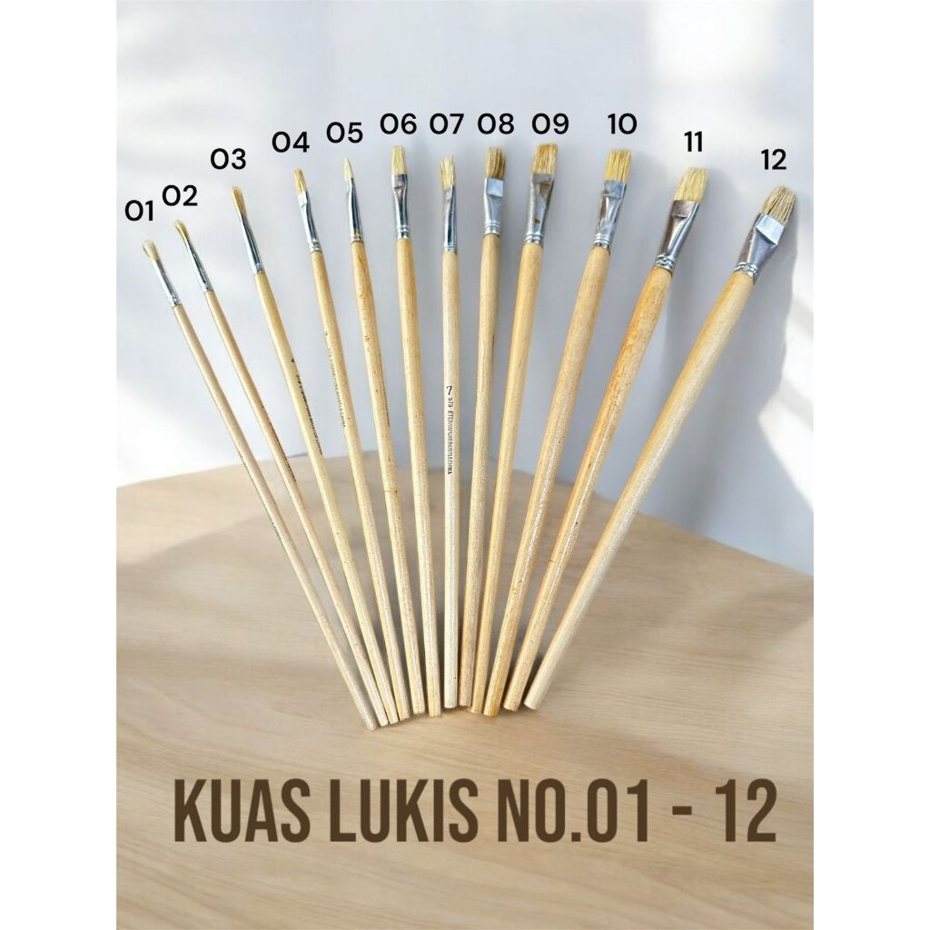 

TERMURAH Kuas Lukis Putih No 01 - 12 ETERNA KUAS LUKIS GAGANG KAYU ETERNA NO.01-NO.12