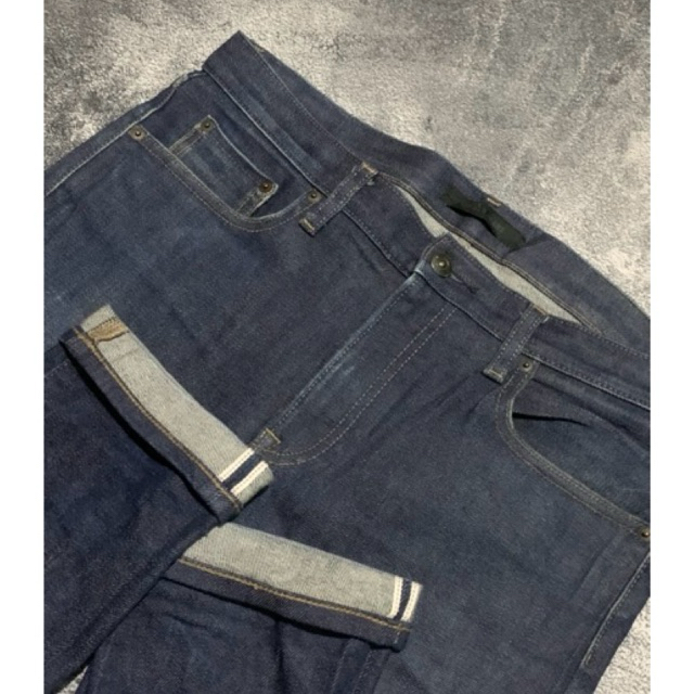 Celana Panjang Jeans Selvedge Uniqlo Indigo Blue Ori