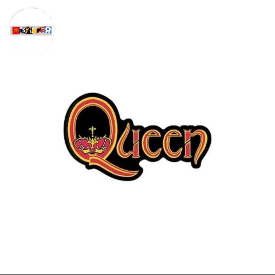 

sticker band Queen 1974 logo diecut stiker british rock