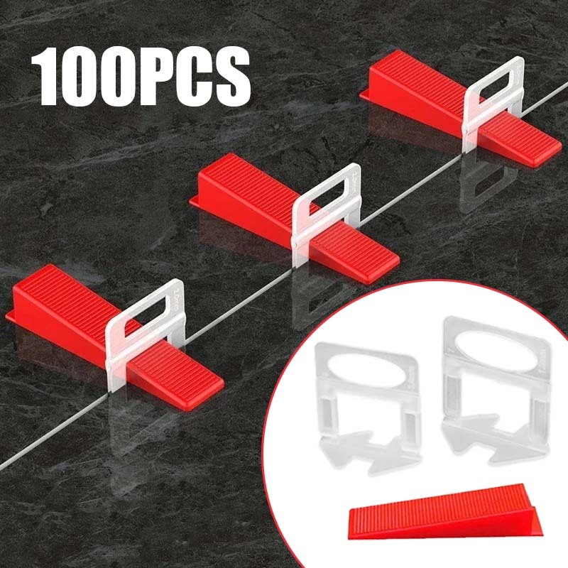 100 Pcs Alat Perata Keramik Wedges Wedge Tile Leveling System Spacer Granit Nat Keramik Leveling | O