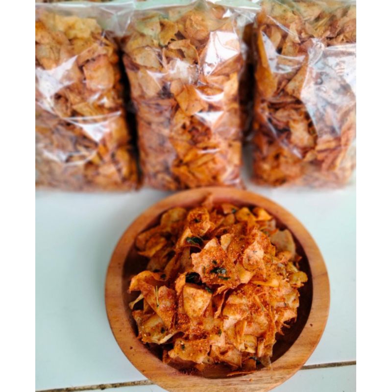 

Kripset bgr, keripik singkong pedas, keripik rumahan