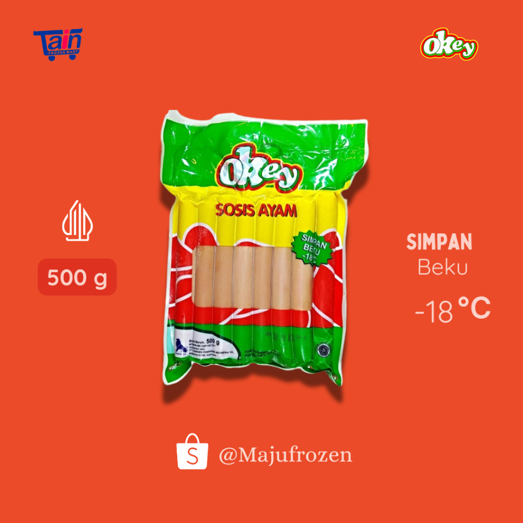 

OKEY Sosis Ayam Kombinasi 500gr / Chicken Sausage