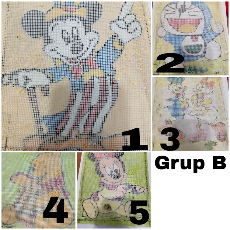 1 Set Sulam Kruistik Strimin Kristik Kerajinan Tangan