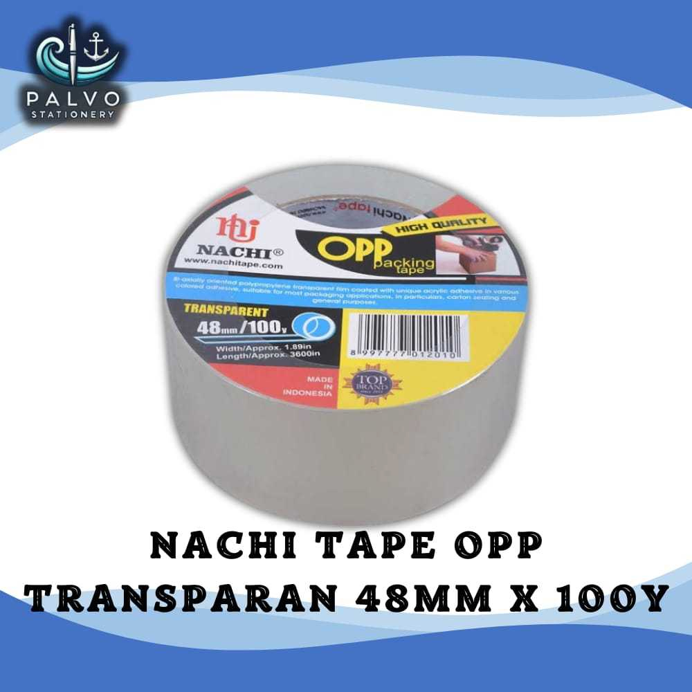 

NACHI LAKBAN OPP 2 INCH 48MM X 100Y BENING / ISOLASI TRANSPARAN