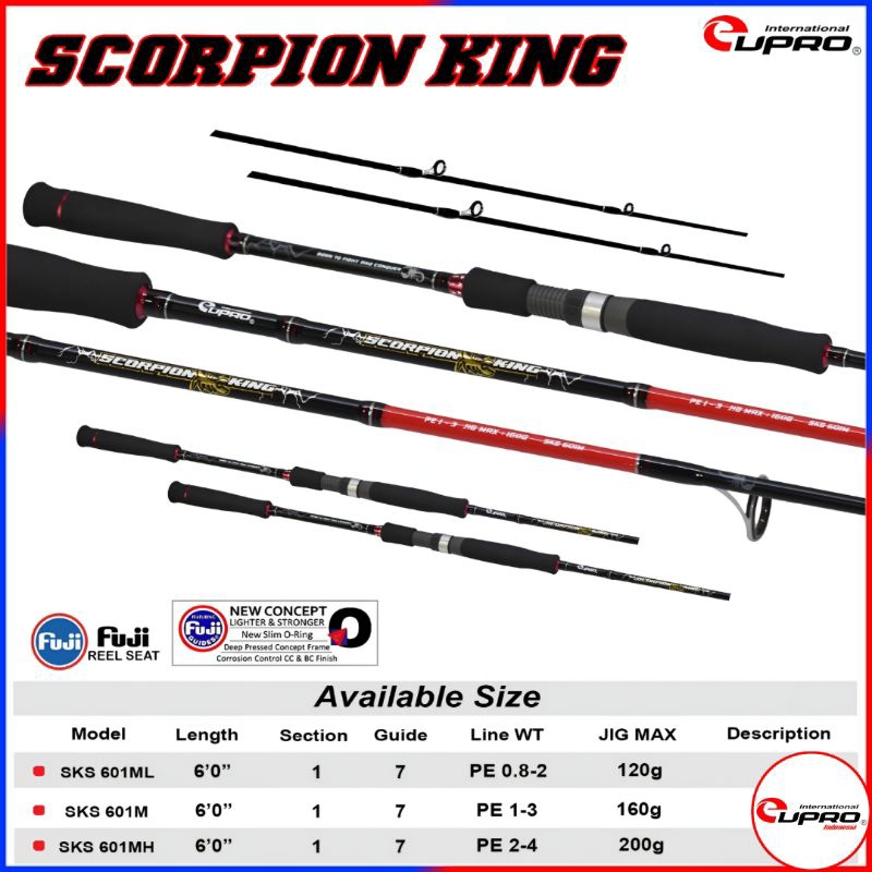 EUPRO SCORPION KING SKS601-SKC601 SPINNING-OVERHEAD | SLOW JIGGING | JIGGING | ROD ONE PIECE