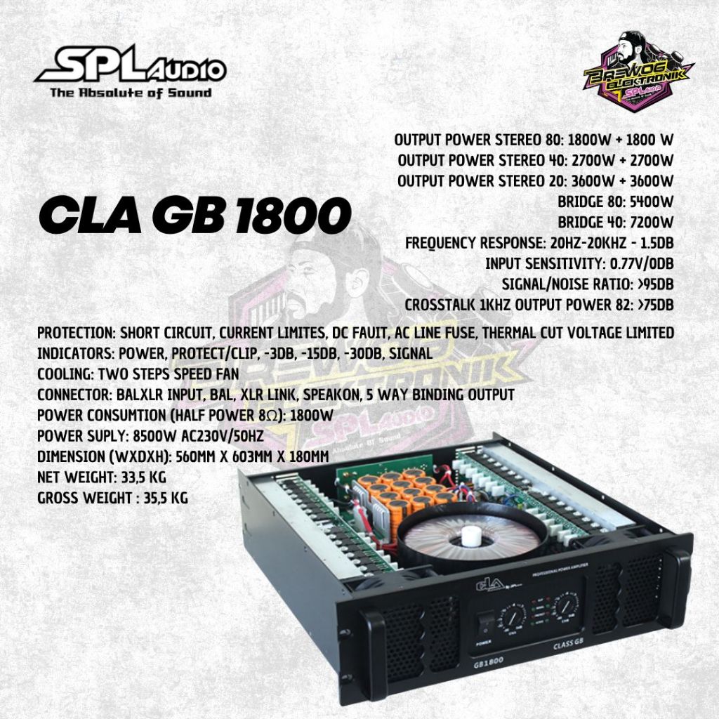 POWER CLA BY SPL GB1800 ORIGINAL BREWOG SPL AUDIO
