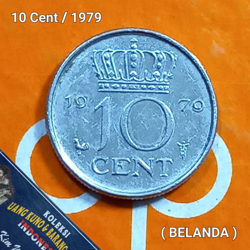 UKA079Coin 10 Cent (BELANDA) Ratu Juliana Thn 1979 Detail Bagus