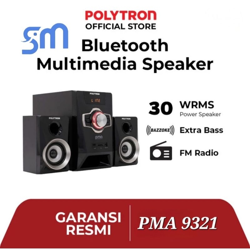 Speaker Polytron PMA-9321 multimedia Bluetooth PMA9321