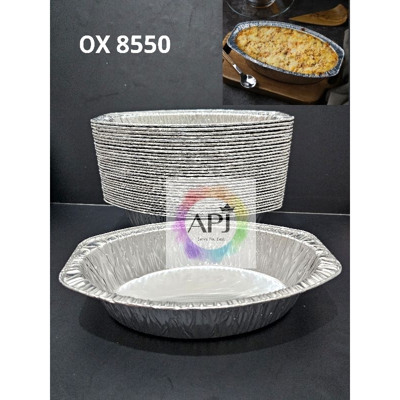 Alumumium Tray Oval OX 8550 / Tray Foil Spagethi brulle  / Tray Hamper Makaroni Schotel / Cup Makaro