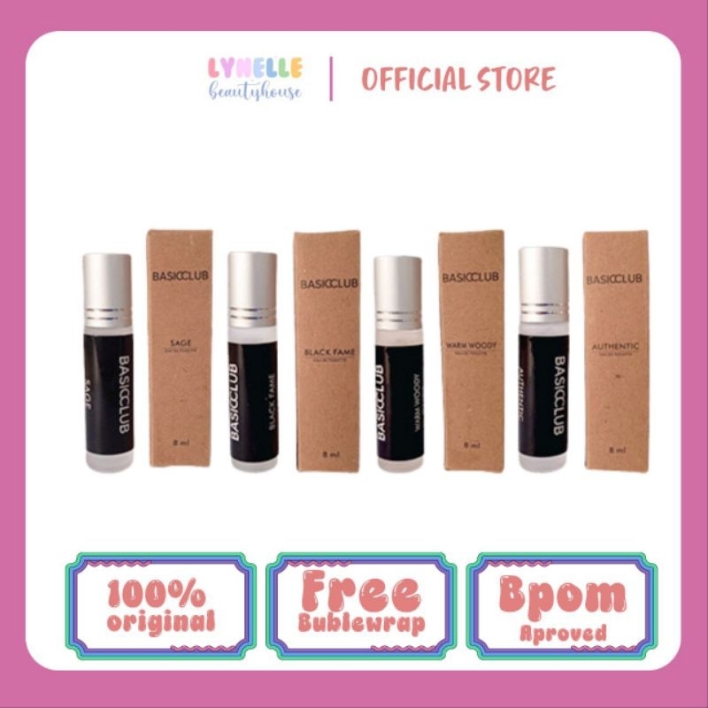 BASICCLUB ROLL ON 8ML BPOM/PARFUM BASIC CLUB/PARFUM GEAMOORE/GEAMOORE ROLL ON/PARFUM VIRAL