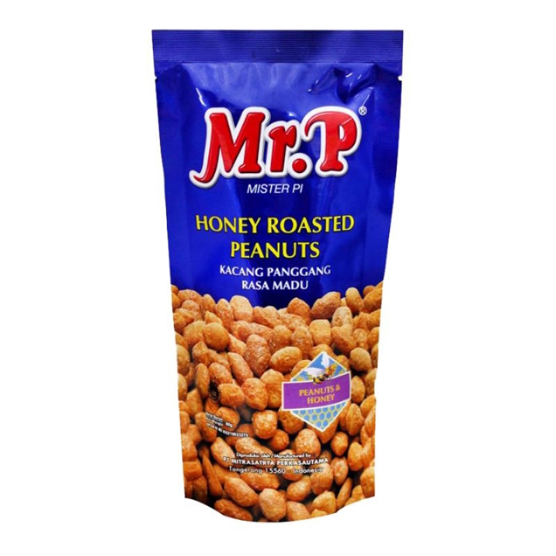 

Mr.P kacang camilan kacang panggang madu 80 g