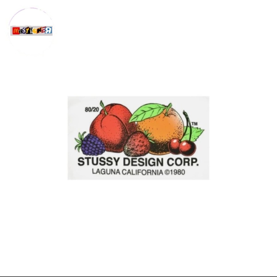 

sticker Stussy design corp fruits graphic logo stiker streetwear