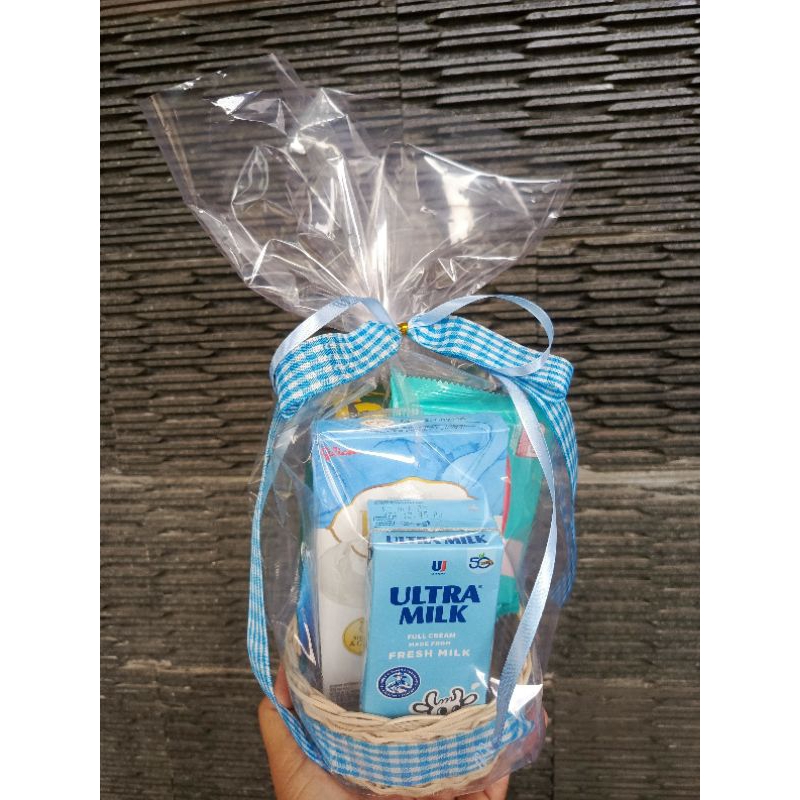 Keranjang parsel lebaran rotan lengkap siap pakai