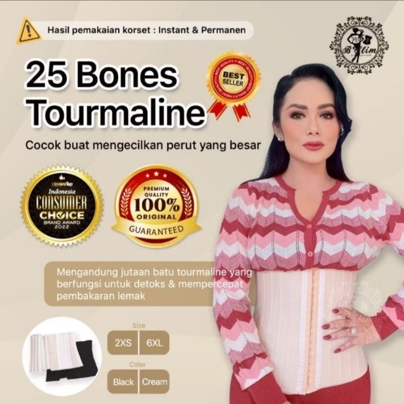 B Slim Korset 25bones tourmaline (PRELOVED) Kondisi 99% good / Waist shaper original / korset melahi