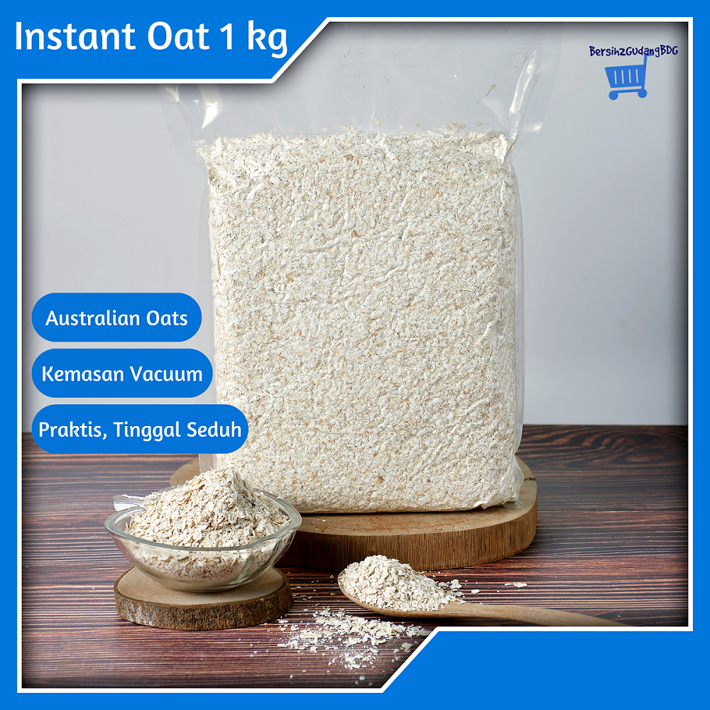 

Instan Oat 1kg Australia / Quick Oat / Oatmeal Instan / Gandum Instan 1 kg PREMIUM QUALITY