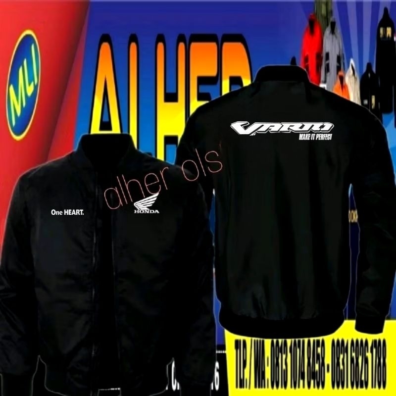 Jaket bordir Honda Vario jaket Honda Vario jaket bomber Honda Vario jaket kerja Honda Vario jaket se