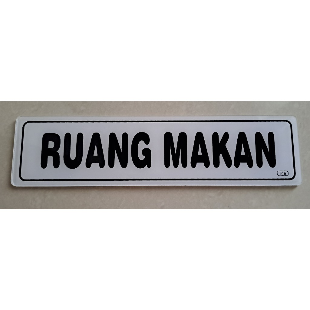 

Label Acrylic Kecil / Label Akrilik Kecil 5x20cm - Ruang Makan (Putih_Hitam)