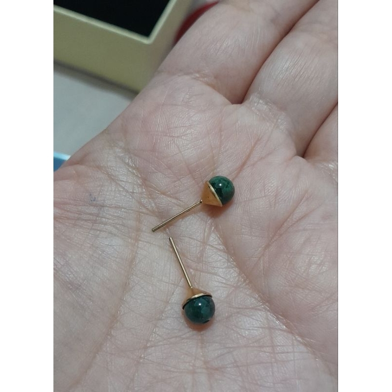 Anting tusuk giok guatemala - Guatemala Jade Earing