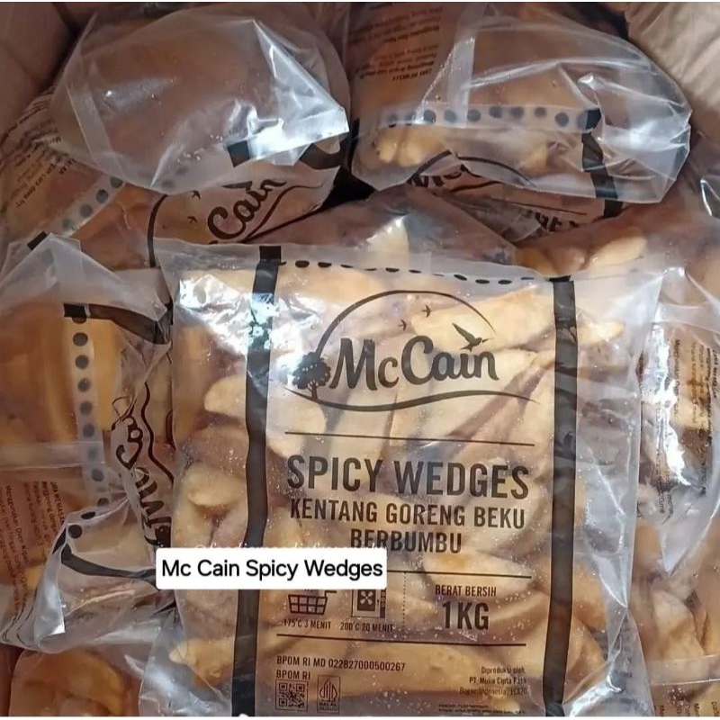 

Kentang goreng frozen Mc Cain Spicy Wedges 1 kg