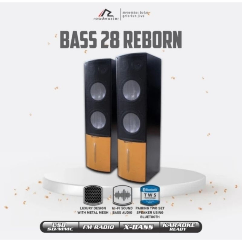 Speaker Aktif Roadmaster Bass 28 Reborn | Bluetooth usb fm karaoke TWS