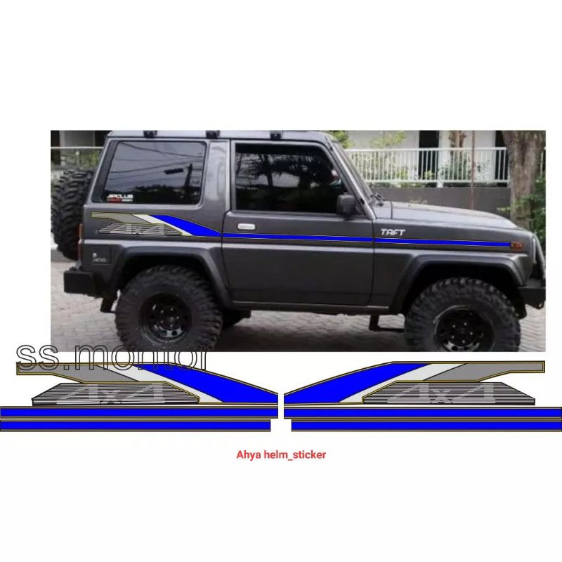 Sticker striping mobil daihatsu taft gt 4x4 copy original LIS DAIHATSU TAFT GT 4X4 print cutting tah