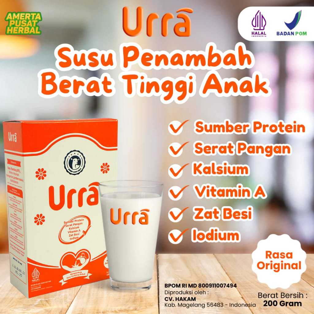 

SUSU URRA Original Susu Penambah Berat Badan Anak | Susu Kambing Saneen Halal BPOM Original