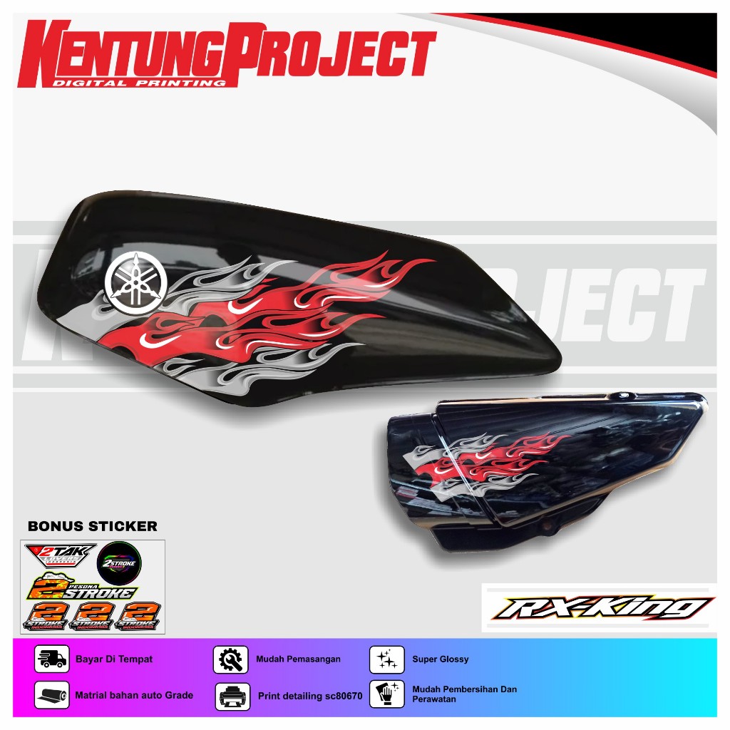 STRIPING RX KING , STRIPING MOTOR KING KOBRA , STIKER MOTOR RX KING MOTIF API