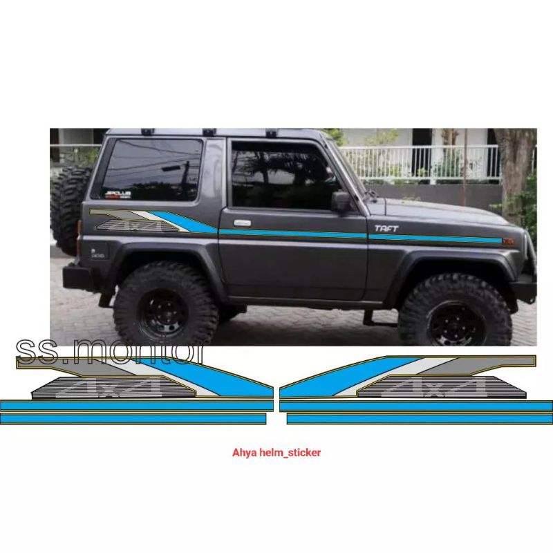 Sticker striping mobil daihatsu taft gt 4x4 copy original LIS DAIHATSU TAFT GT 4X4 print cutting tah