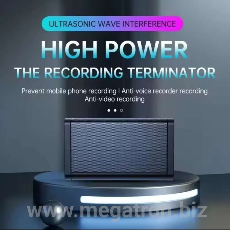 Anti Audio Recording - Ultrasonic Audio Recorder Blocker (Alat pengacak suara rekaman / anti sadap) 