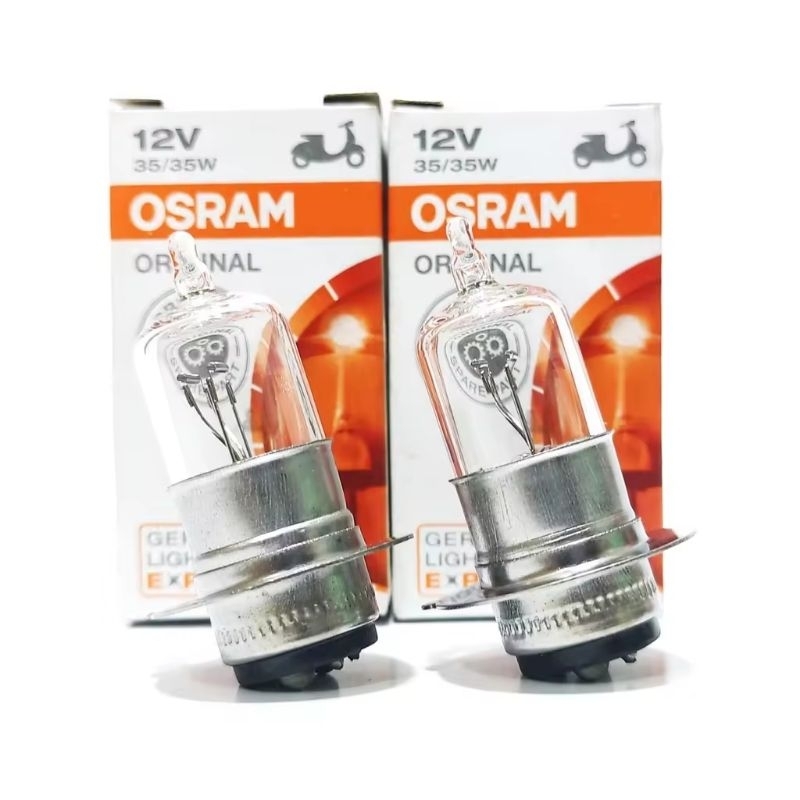 BOHLAM DEPAN MOTOR OSRAM HALOGEN BEBEK MATIC 32 WATT ASLI OSRAM isi 2pcs