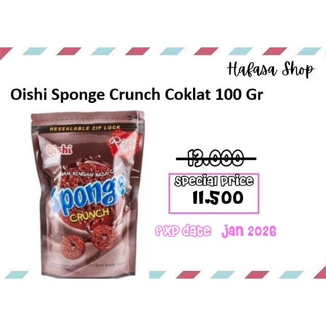 

Oishi Sponge Crunch Rasa Coklat 100 Gr