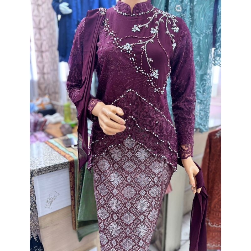 Kebaya Modern | Setelan Kebaya Pesta elegan Fadilah | Kebaya Pesta Mewah | kebaya Masakini