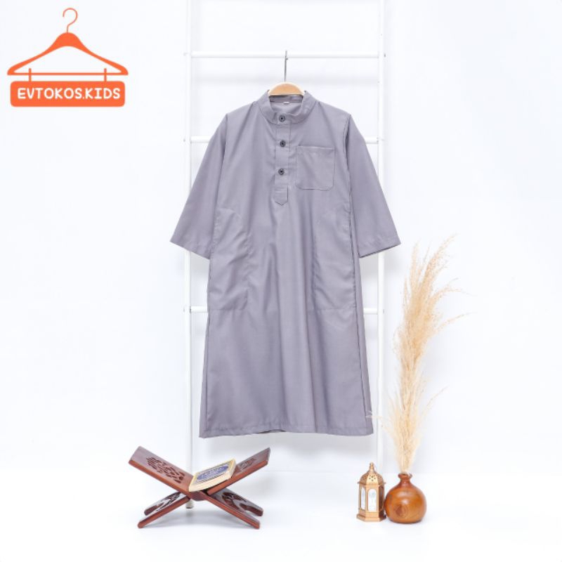 Jubah Anak Laki Laki Gamis Anak Laki Laki Lengan Pajang Baju Koko Anak 3-12 Tahun