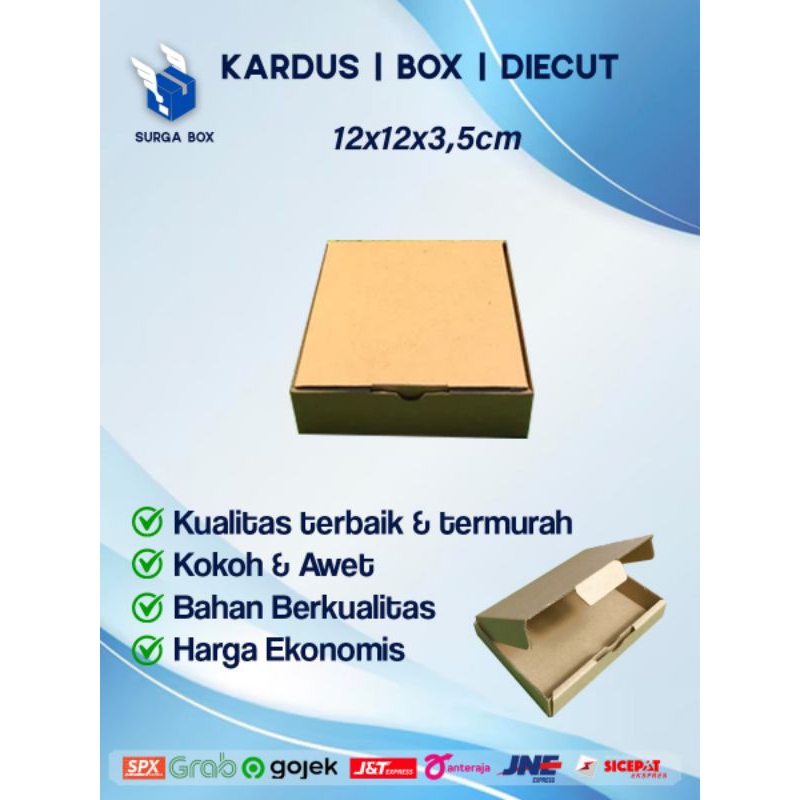 

kardus/karton/box.uk.12x12x3,5 cm .....Model Die Cut