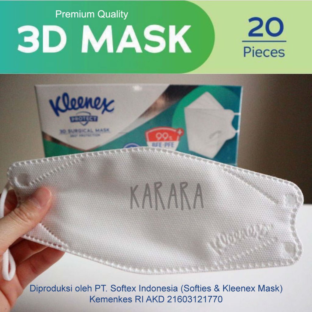 Masker KLEENEX 3D Surgical Mask 4ply PREMIUM - KF94
