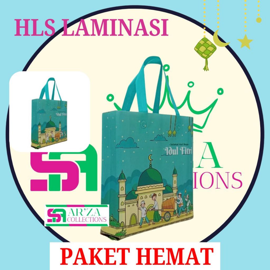 

PAKET HEMAT Tas Lebaan Laminasi Ukuran 30x40 Isi 60pcs Tas Goodiebag,Tas Hampers