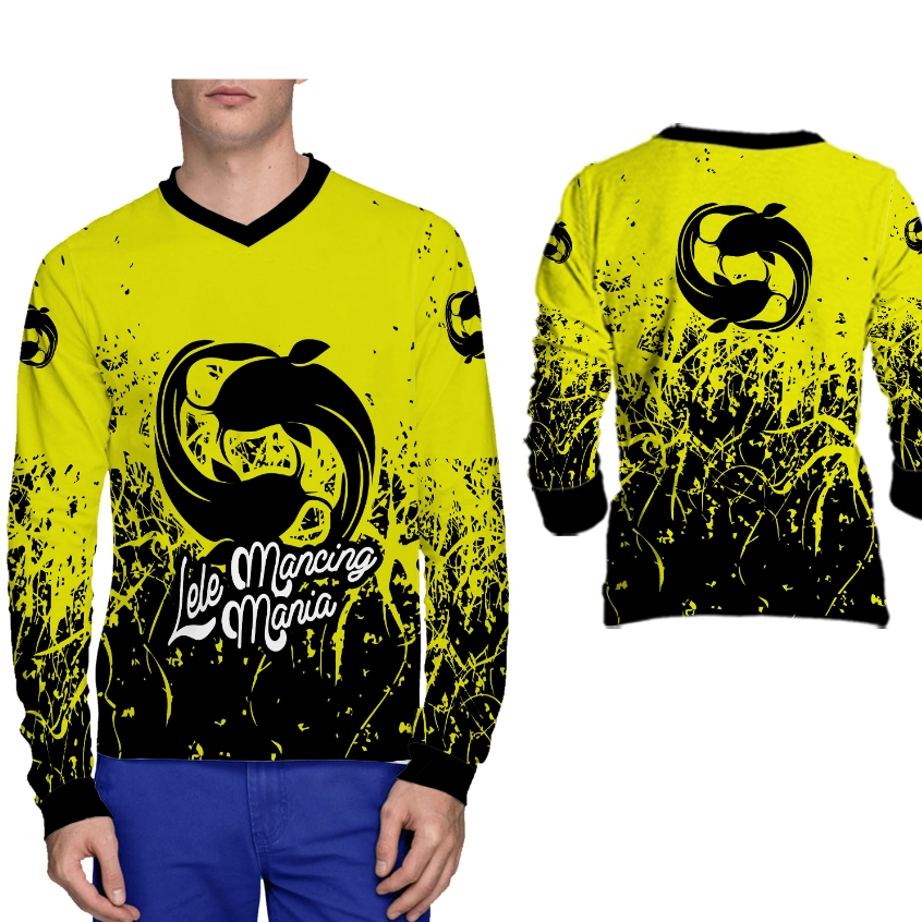LELE MANCING MANIA Baju Kaos Jersey Dewasa Tangan Panjang Fullprint