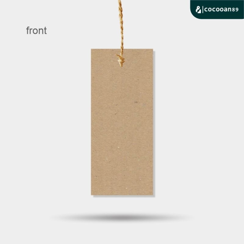 

MURAH!!! hang tag label kraft rustic paper tall portrait - UMKM tag level up!!!