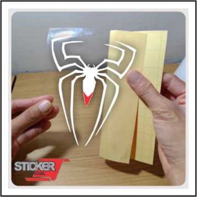 

sticker #66, sticker laba-laba, sticker logo spiderman, sticker spiderman
