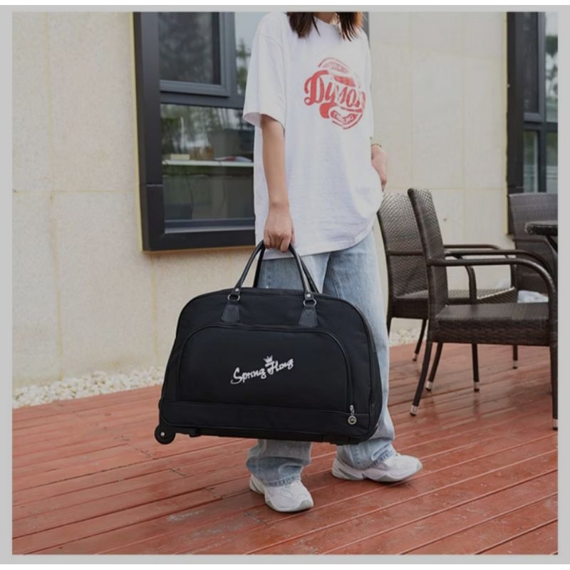 Tas Travel Roda Lipat Tas Trolley Jinjing Penyimpanan Pakaian