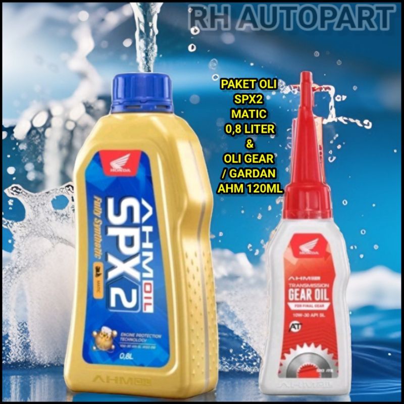 paket oli spx2 dan gardan ahm oli spx2 Matic 800ml & gardan ahm 120ml oli spx 2 matic ahm