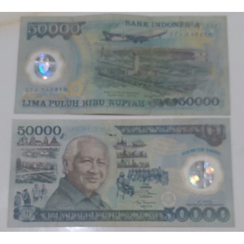 Uang. Kuno 50000 POLIMER SUHARTO 1993