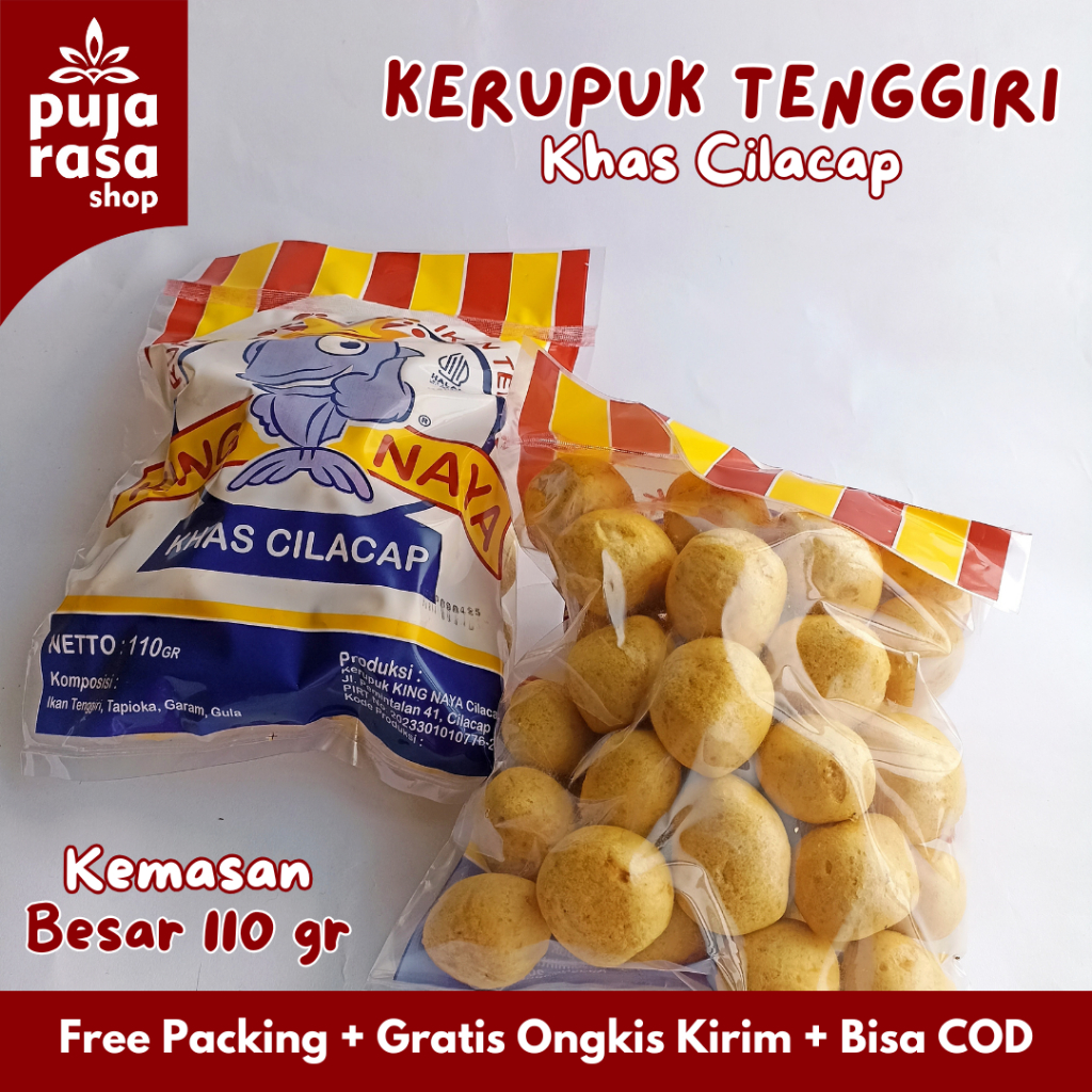 

PREMIUM KERUPUK KRUPUK IKAN TENGIRI KHAS CILACAP 110 GRAM