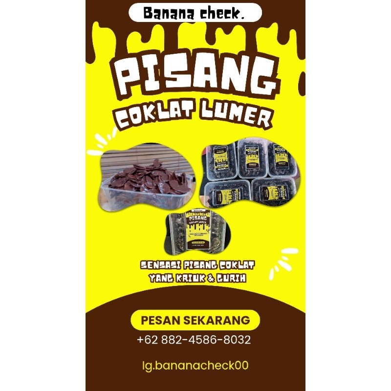 

keripik pisang coklat lumer premium 100 gram | enak,gurih,kriuk mantap poll