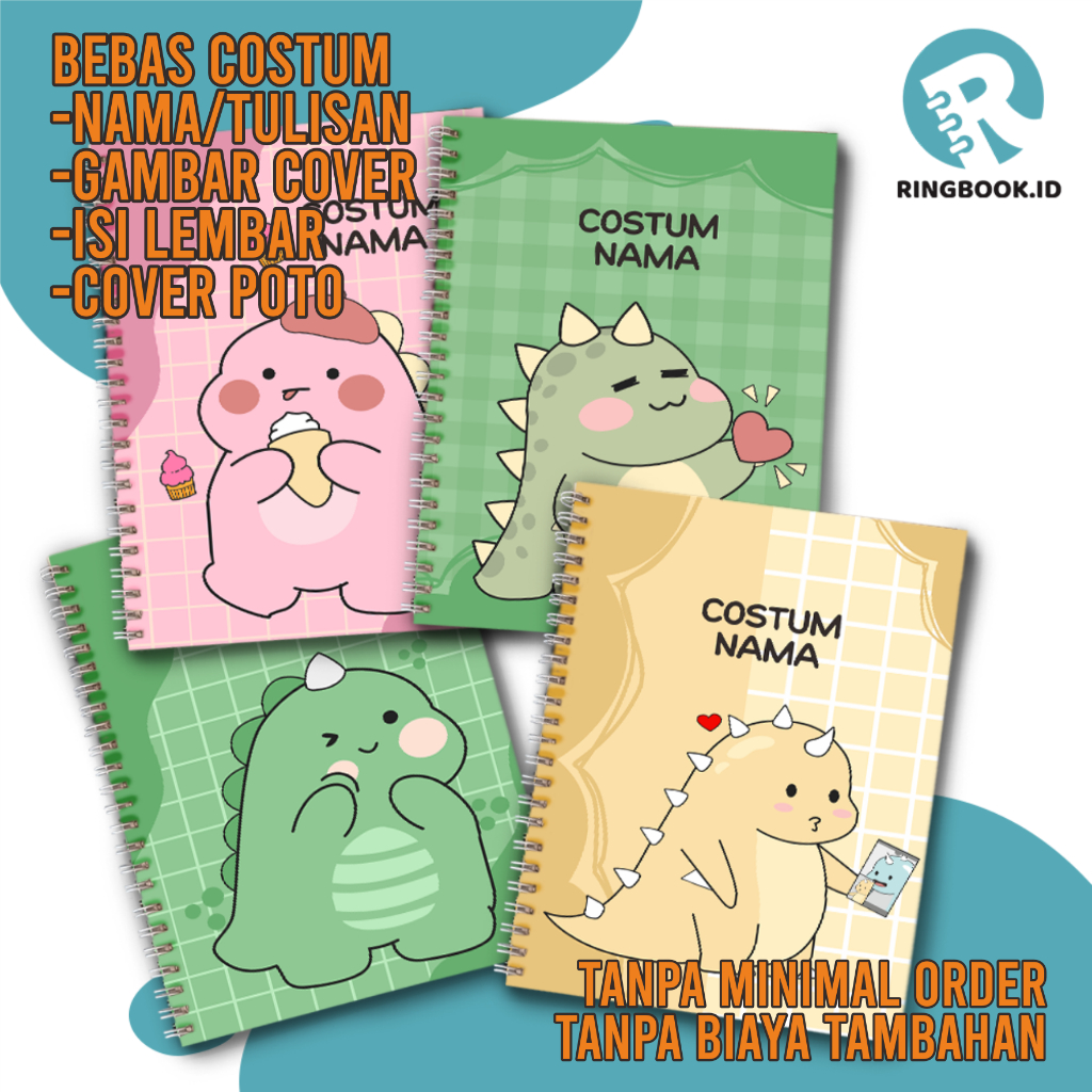 

Ringbook Softcover A5 Buku Catatan Garis/Polos DINO