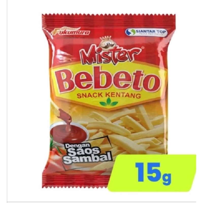 

mister bebeto Snack kentang goreng 15gram