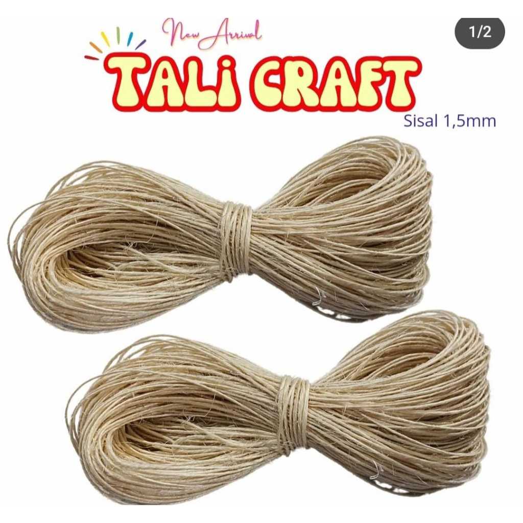 Tali Sisal Ukuran 1.5mm/Tali/Bahan Kerajinan Tangan